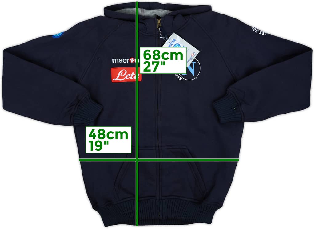 2009-10 Napoli Macron Hooded Track Jacket (S)