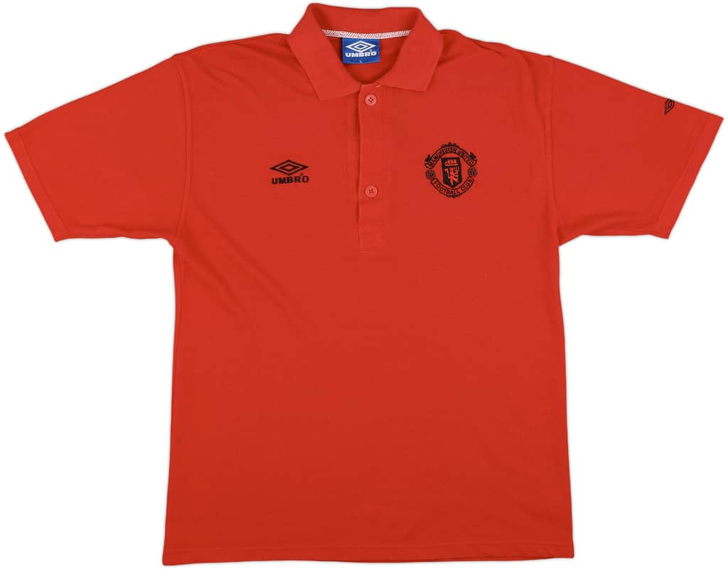1994-96 Manchester United Umbro Polo Shirt - 5/10 - (L)