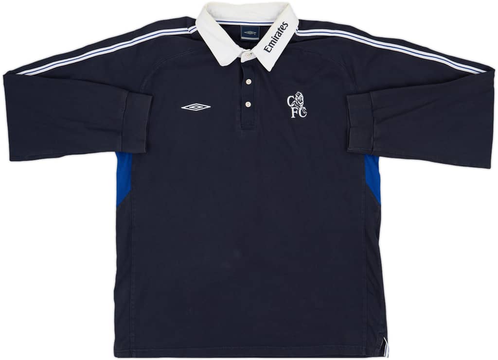 2001-02 Chelsea Umbro Polo L/S Shirt - 9/10 - (XL)