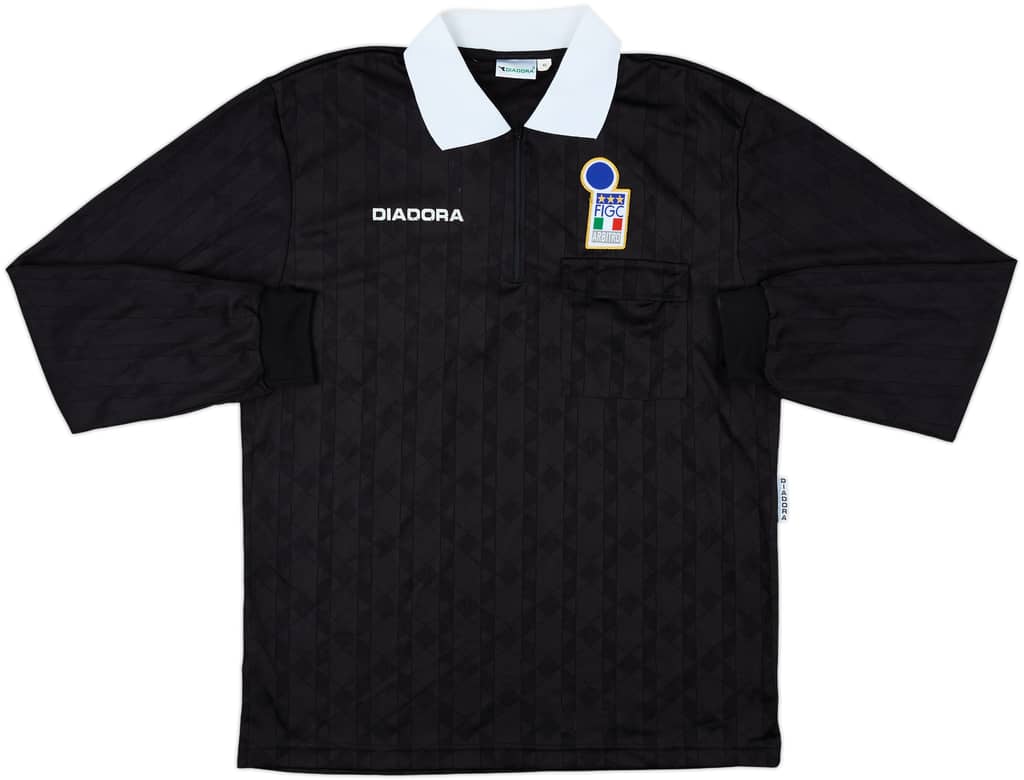 1990s Italy FIGC Diadora Referee L/S Shirt - 7/10 - (XL)