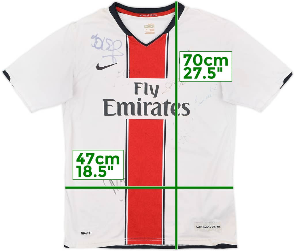 2007-08 Paris Saint-Germain Signed Away Shirt - 6/10 - (XL)
