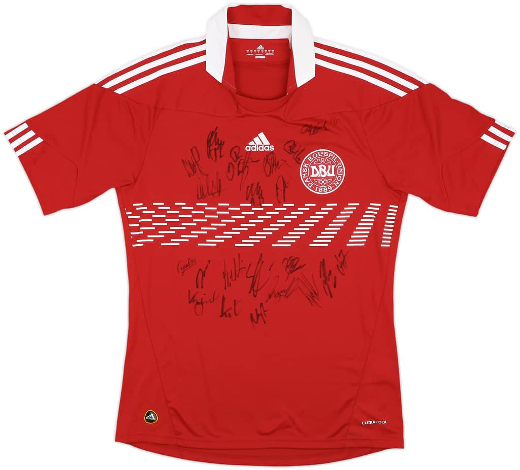 2010-11 Denmark Signed Home Shirt - 9/10 - (M)