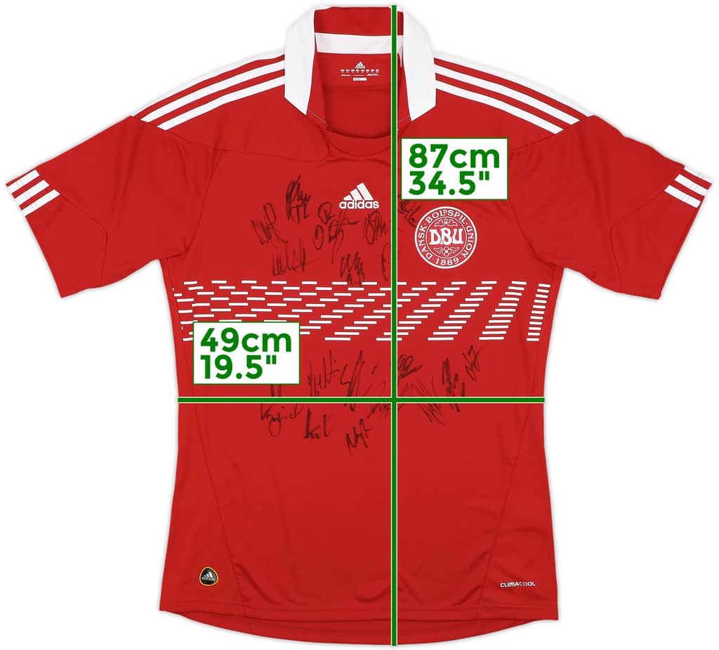 2010-11 Denmark Signed Home Shirt - 9/10 - (M)