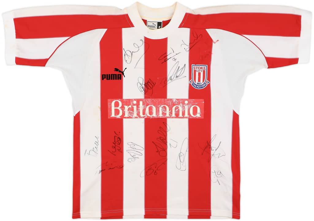 2003-04 Stoke City Signed Home Shirt - 4/10 - (M)