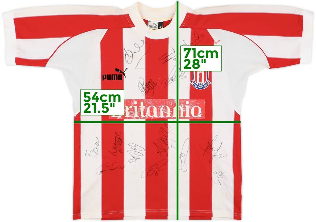 2003-04 Stoke City Signed Home Shirt - 4/10 - (M)