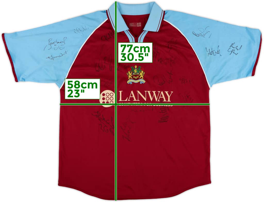 2002-03 Burnley Signed Home Shirt - 5/10 - (L)