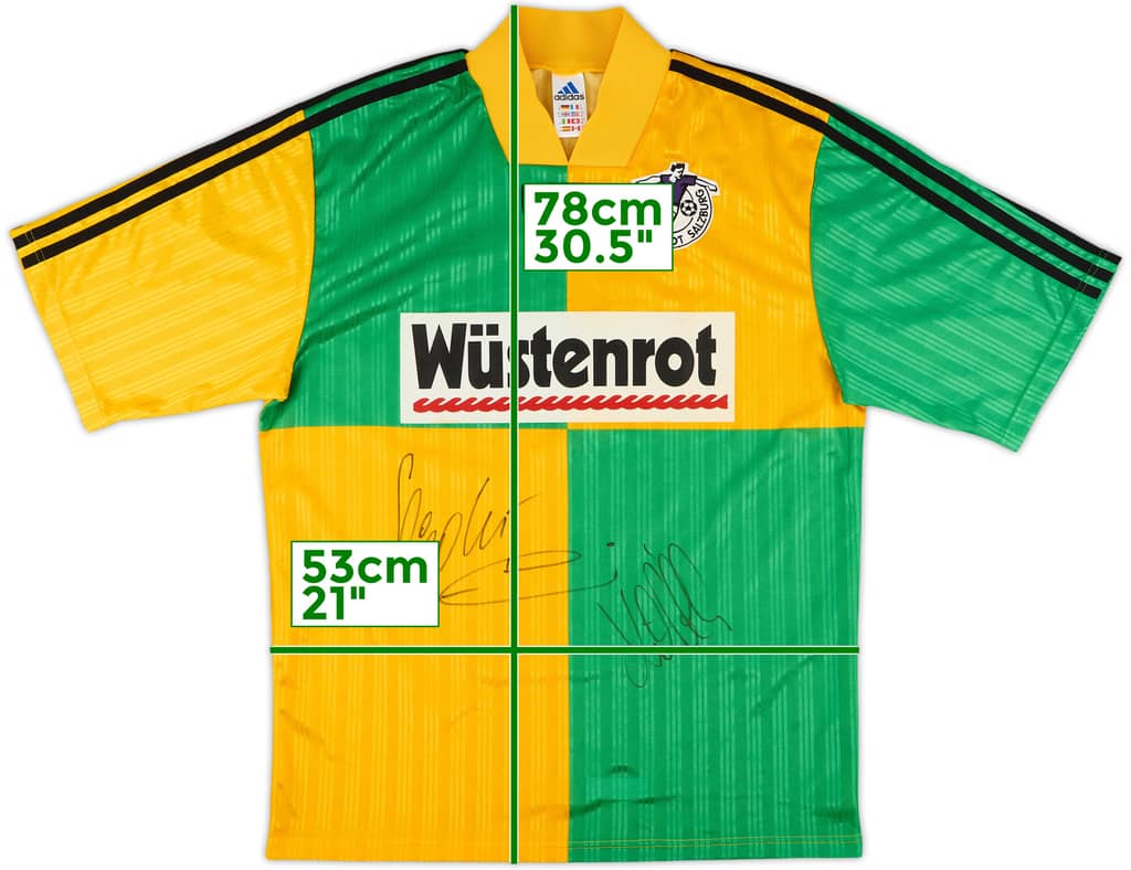 1997-98 Wustenrot Salzburg Signed Away Shirt - 10/10 - (M)