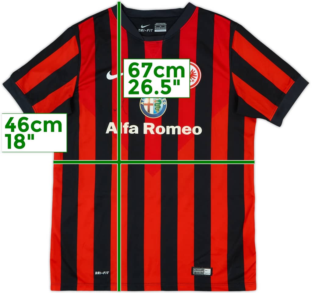 2014-15 Eintracht Frankfurt Signed Home Shirt - 8/10 - (XL.Boys)