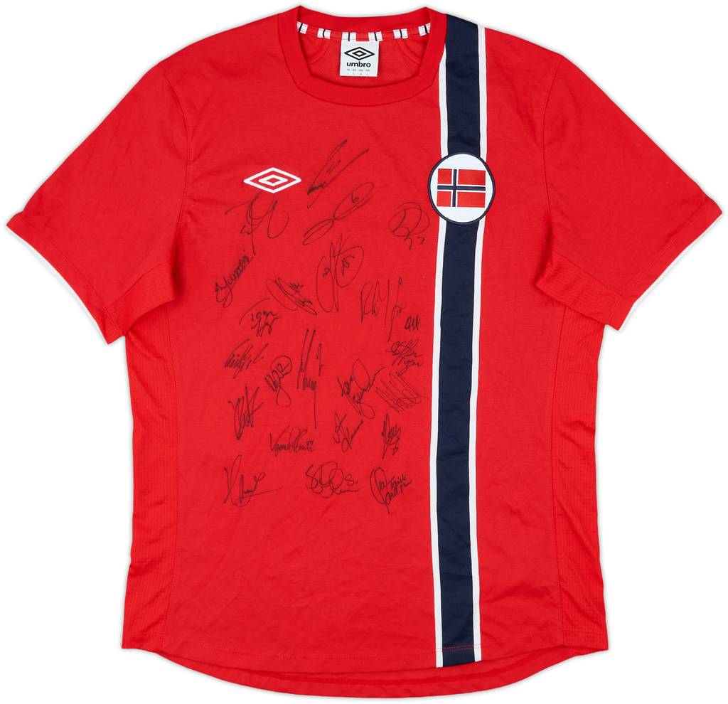 2012-13 Norway Signed Home Shirt - 8/10 - (L)