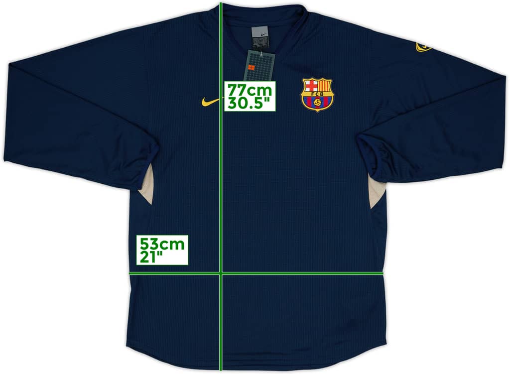 2003-04 Barcelona Nike Player Issue Training L/S Shirt (M)