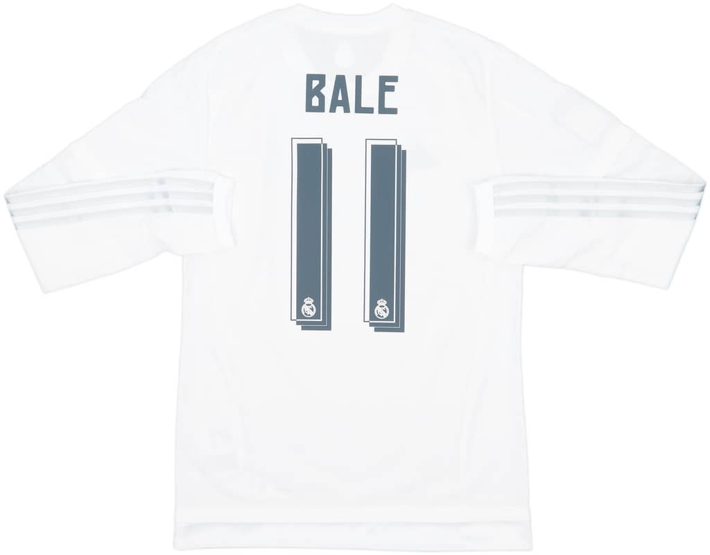 2015-16 Real Madrid Home L/S Shirt Bale #11 (S)