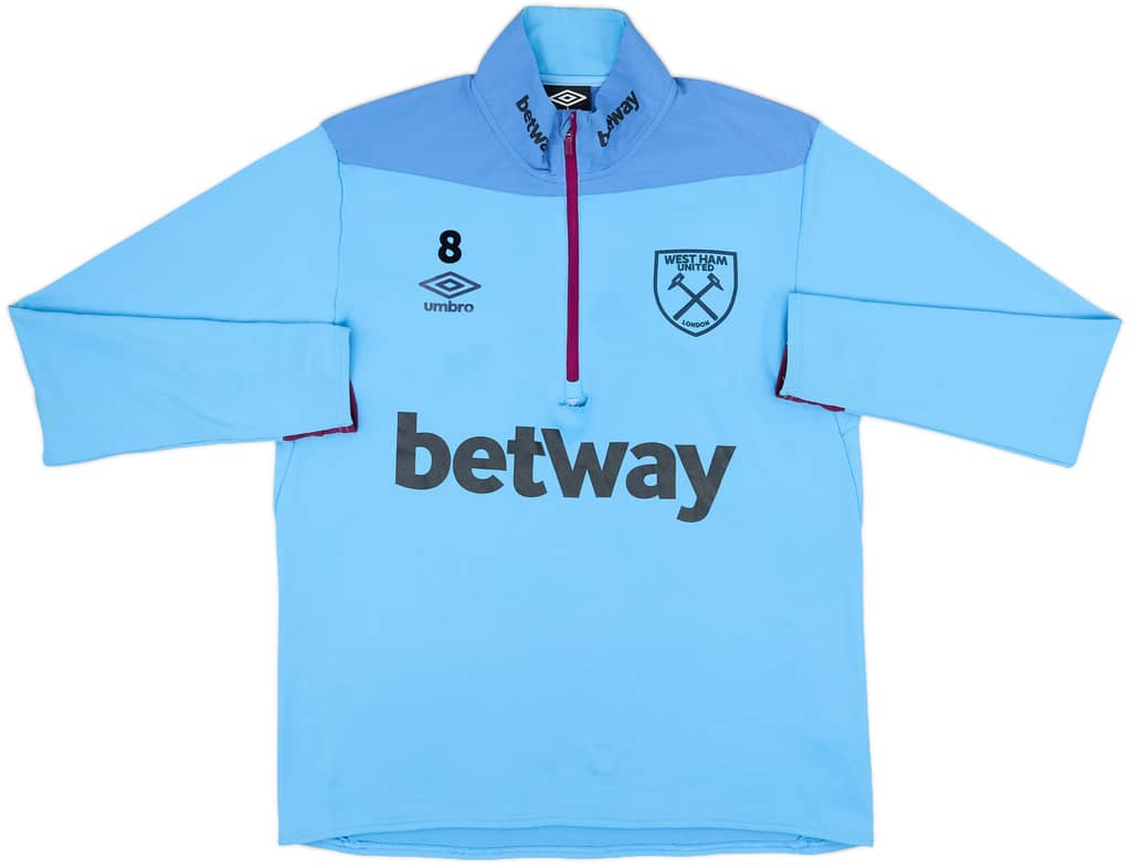 2018-19 West Ham Umbro Player Issue 1/4 Zip Drill Top #8 (Felipe Anderson) - 5/10 - (M)