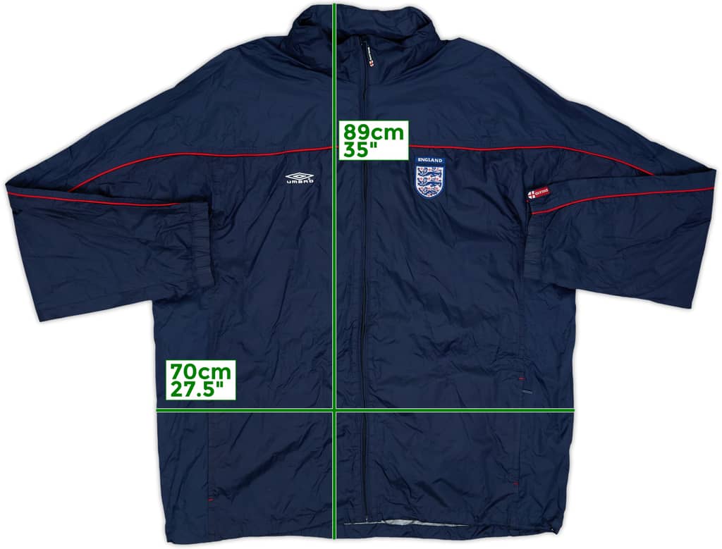 2000-02 England Umbro Track Jacket - 8/10 - (XXL)