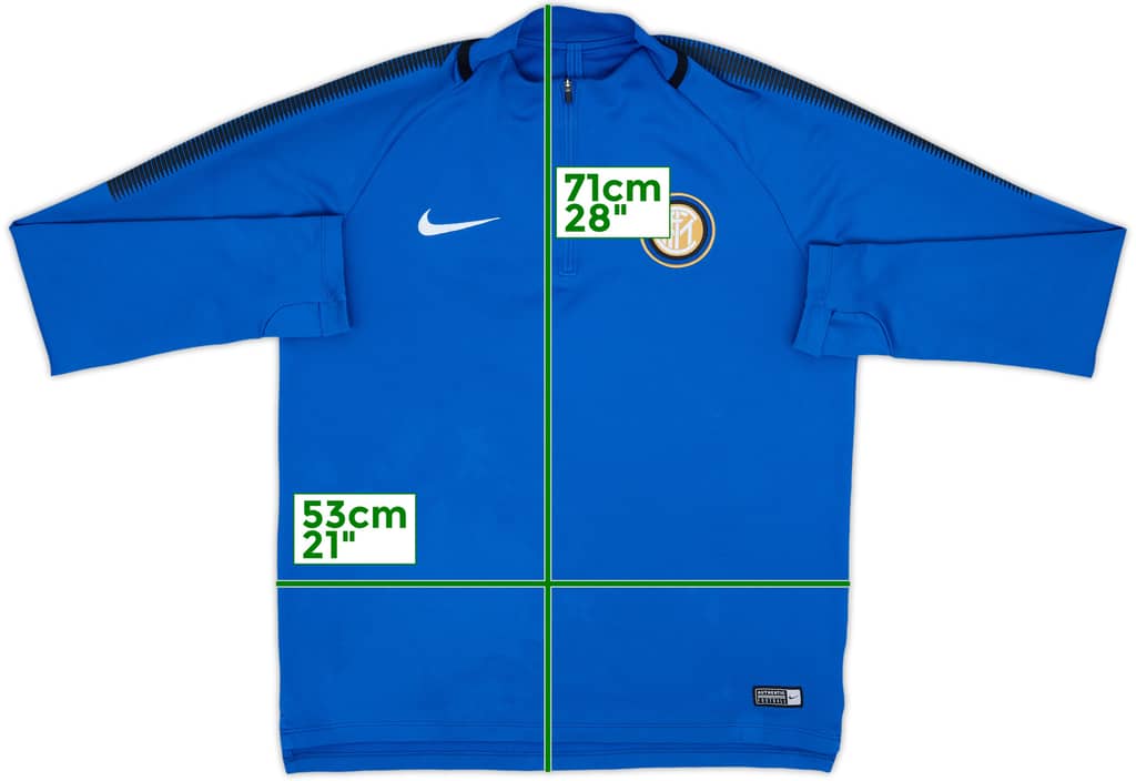 2017-18 Inter Milan Nike 1/4 Zip Drill Top - 8/10 - (M)