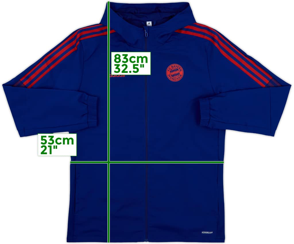 2021-22 Bayern Munich adidas Hooded Track Jacket - 8/10 - (M)