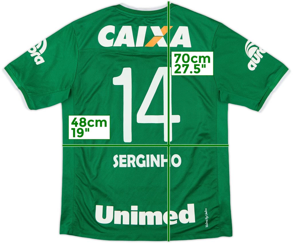 2014 Chapecoense Home Shirt Serginho #14 - 7/10 - (S)