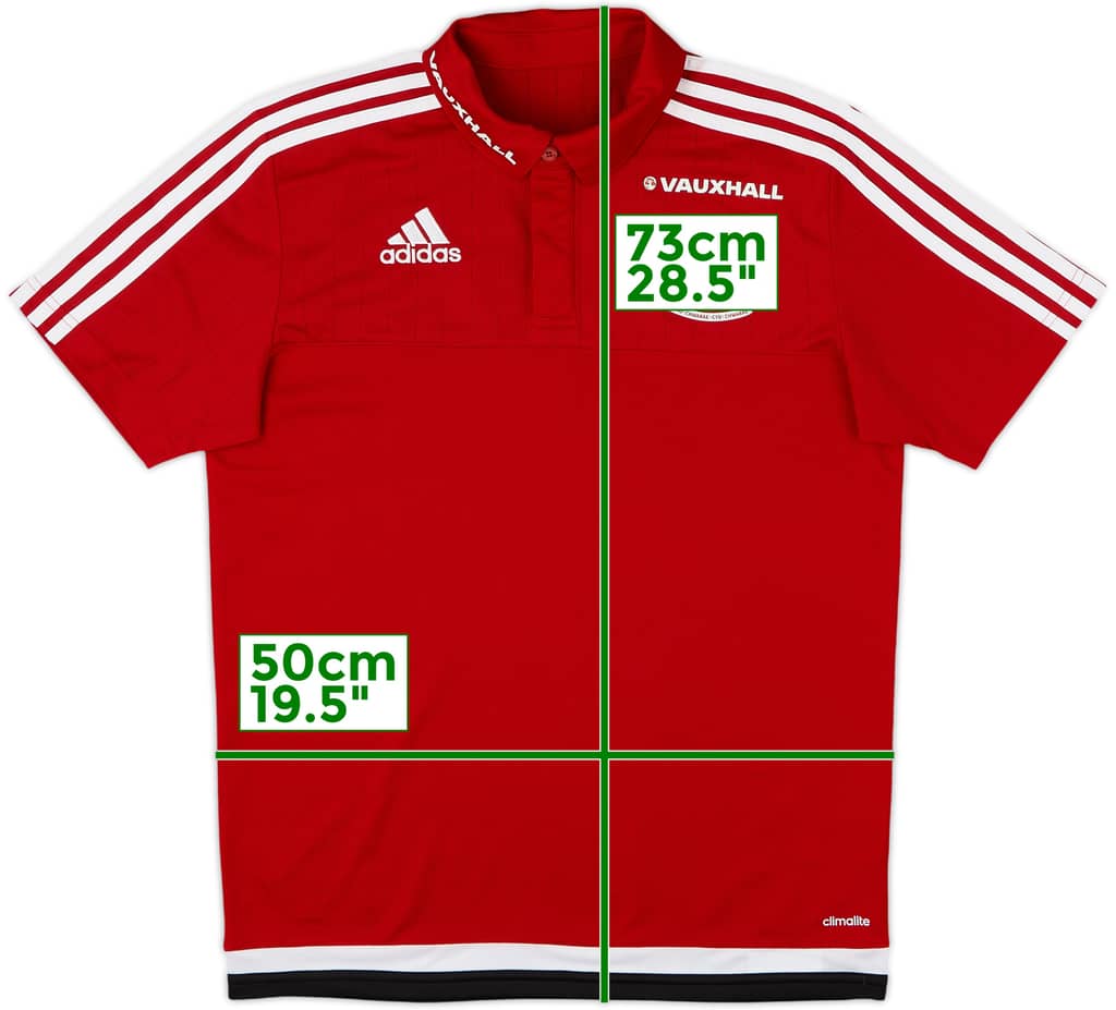2015-16 Wales adidas Polo Shirt - 8/10 - (S)