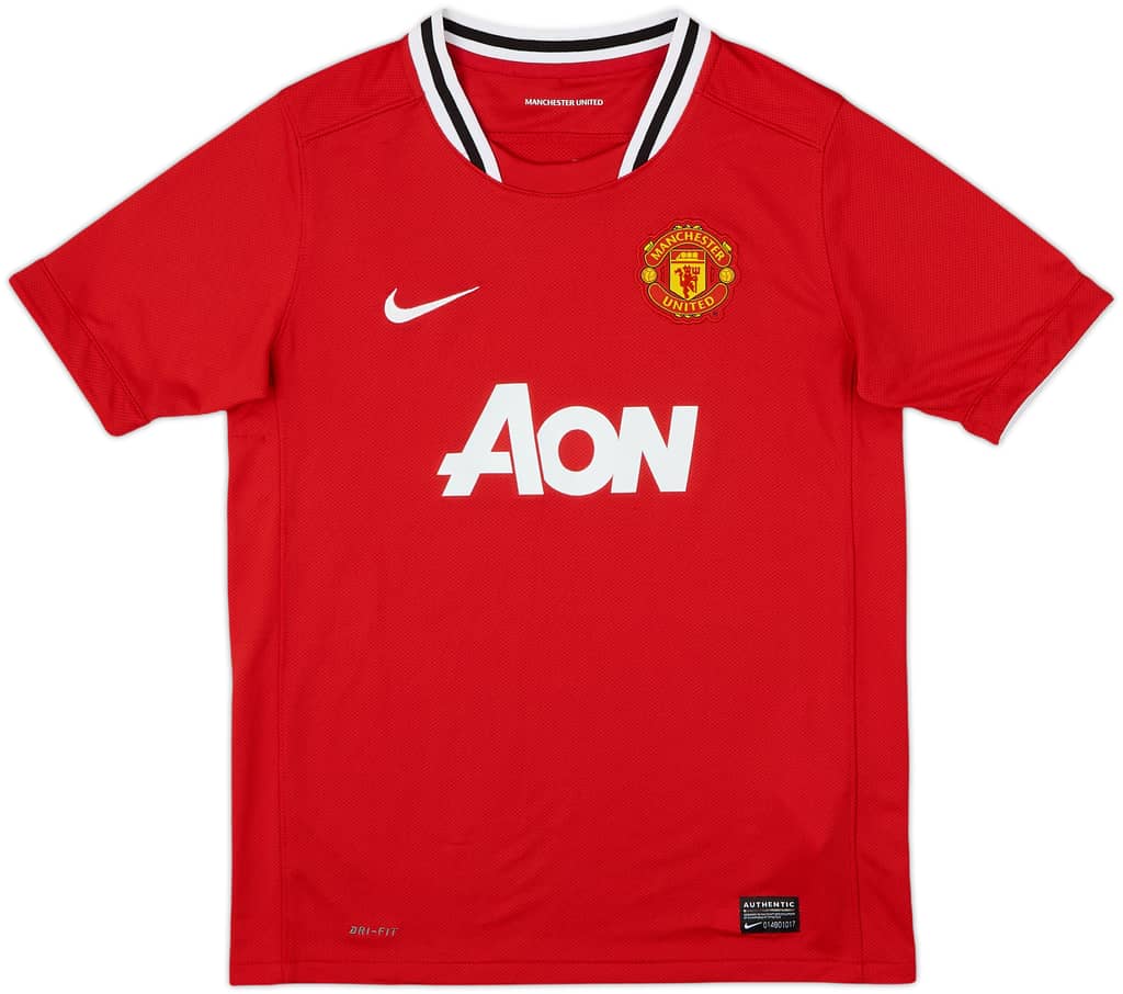 2011-12 Manchester United Home Shirt - 9/10 - (L.Boys)