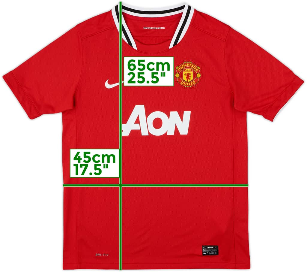 2011-12 Manchester United Home Shirt - 9/10 - (L.Boys)