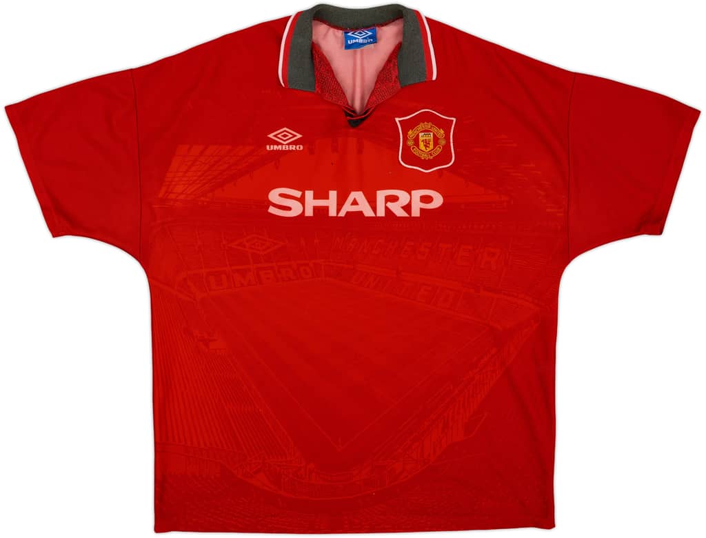 1994-96 Manchester United Home Shirt - 5/10 - (XXL)