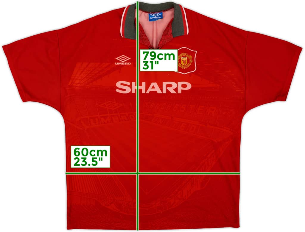 1994-96 Manchester United Home Shirt - 5/10 - (XXL)