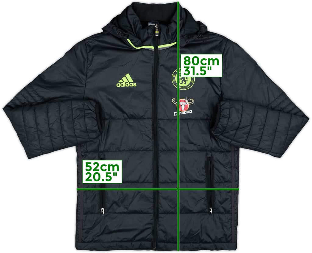 2016-17 Chelsea adidas Padded Bench Coat - 8/10 - (S)