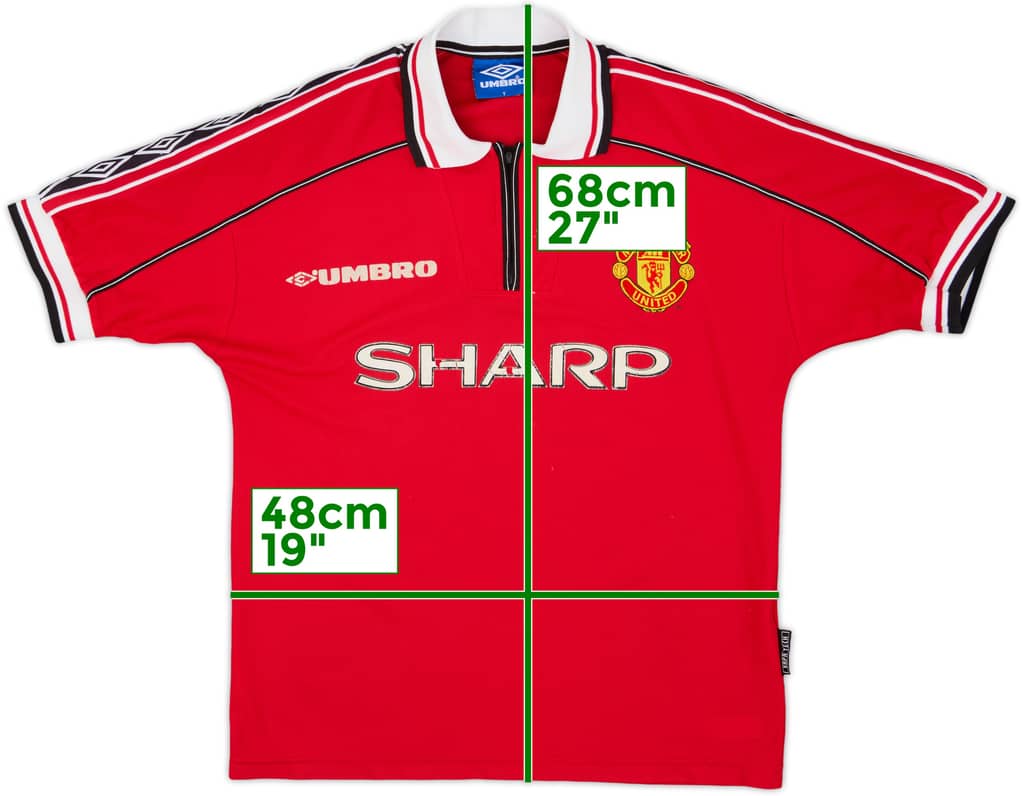 1998-00 Manchester United Home Shirt - 5/10 - (Y)