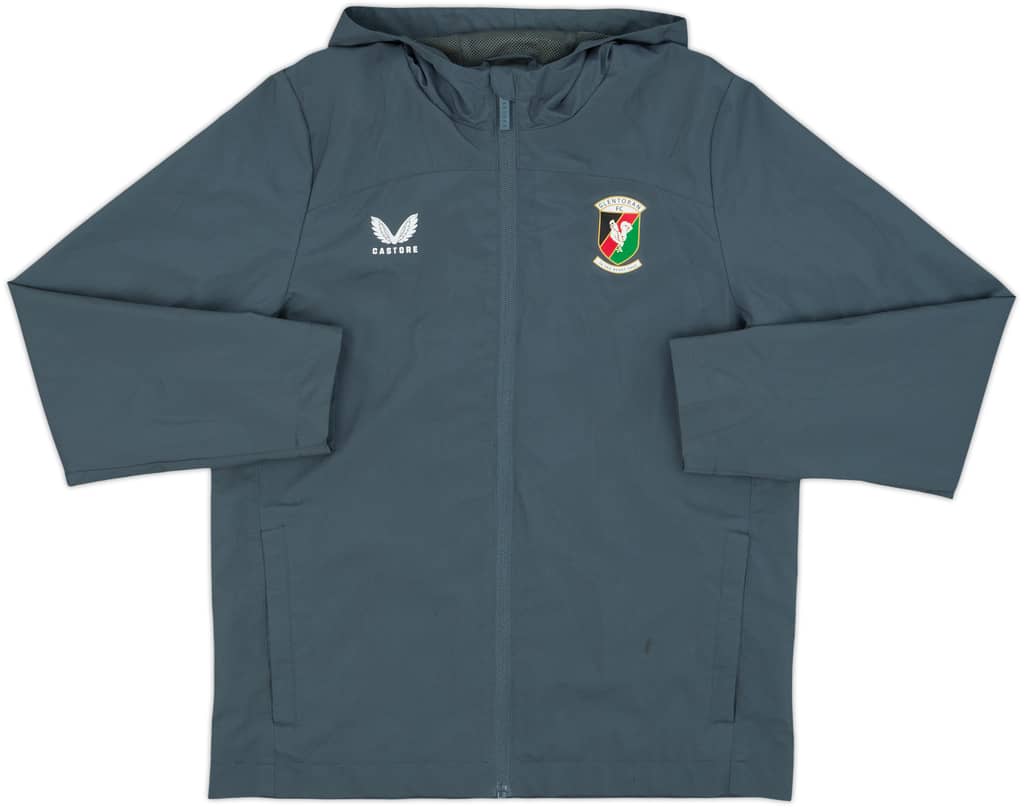 2023-24 Glentoran Castore Hooded Track Jacket - 8/10 - (XL.Boys)