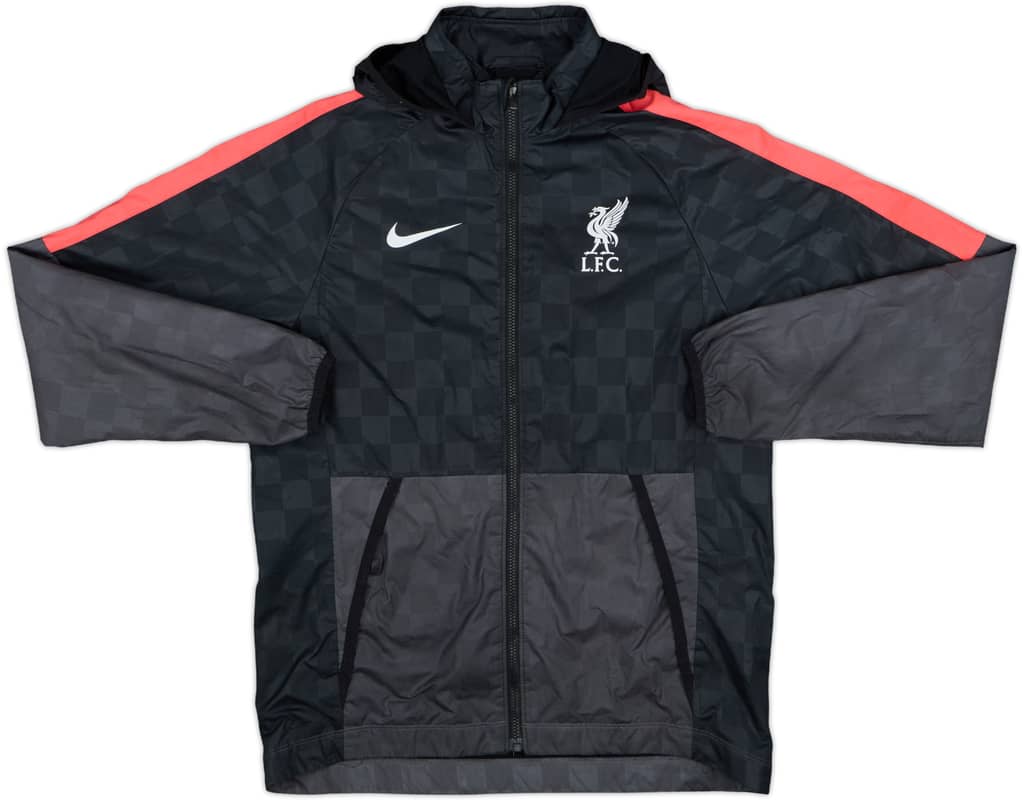 2020-21 Liverpool Nike Hooded Track Jacket - 8/10 - (L.Boys)