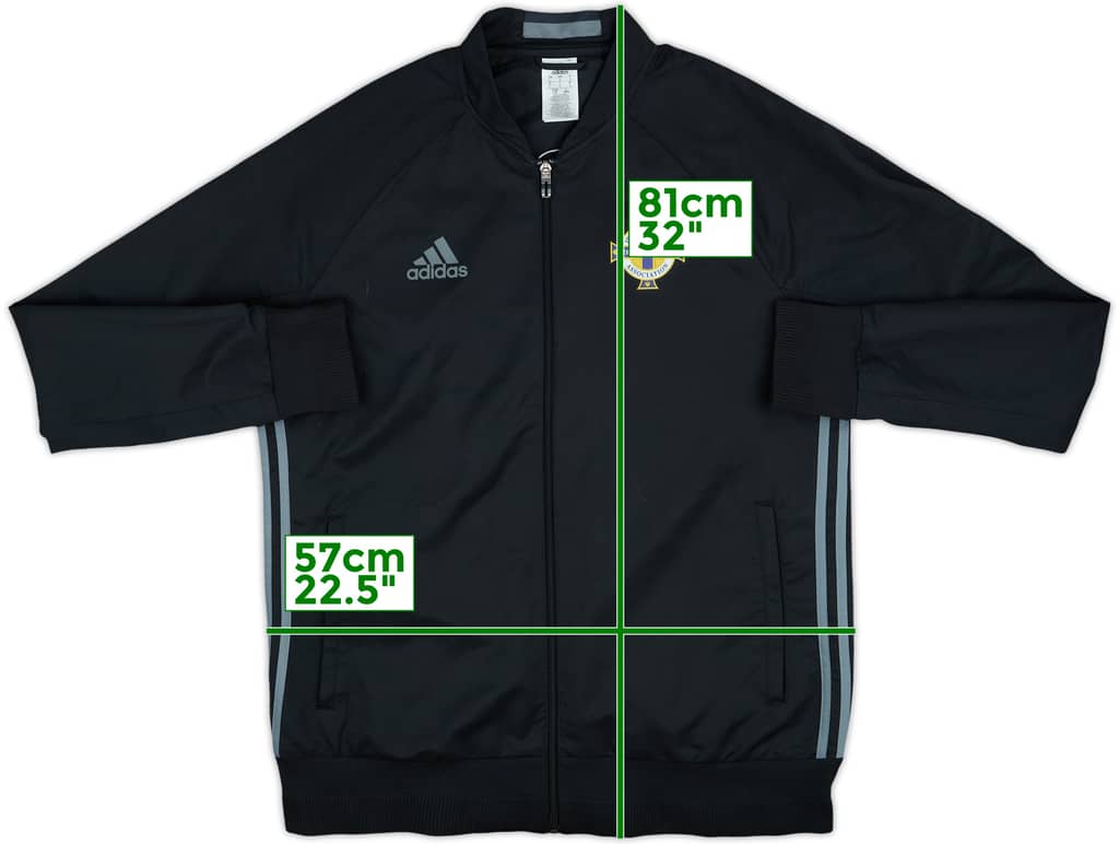 2016-17 Northern Ireland adidas Track Jacket - 8/10 - (L)