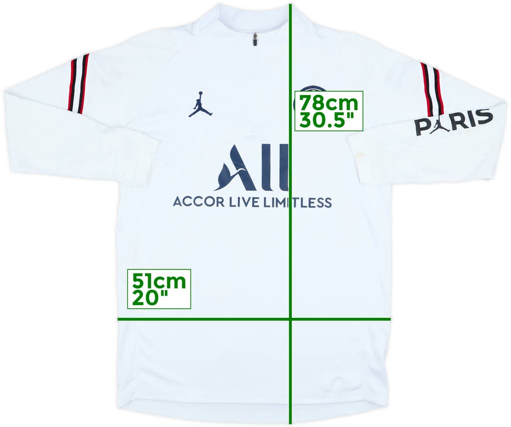 2021-22 Paris Saint-Germain Jordan 1/4 Zip Drill Top - 8/10 - (M)