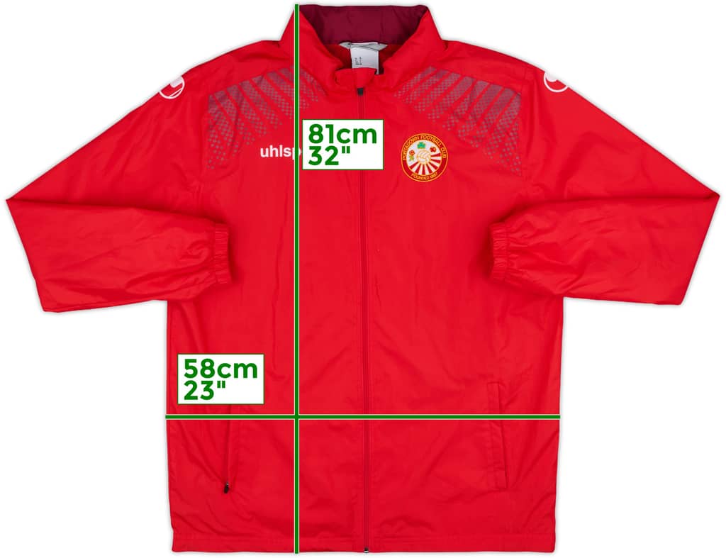 2016-17 Portadown Uhlsport Hooded Rain Jacket - 8/10 - (L)