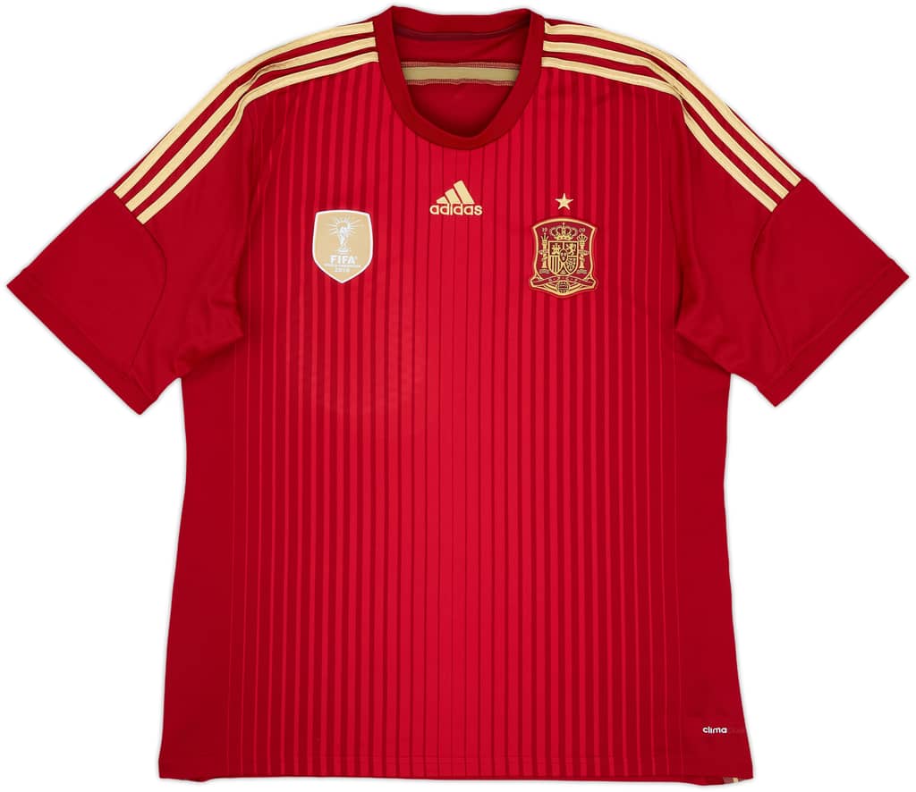 2013-15 Spain Home Shirt - 9/10 - (XL)