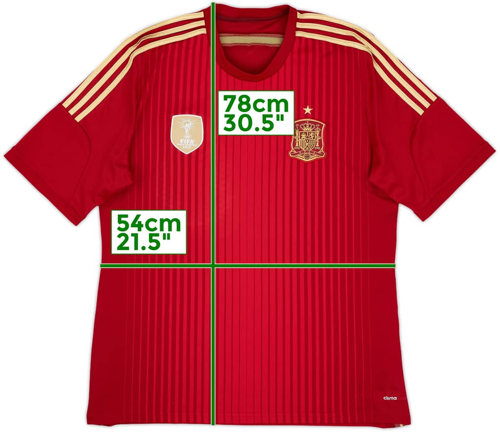 2013-15 Spain Home Shirt - 9/10 - (XL)