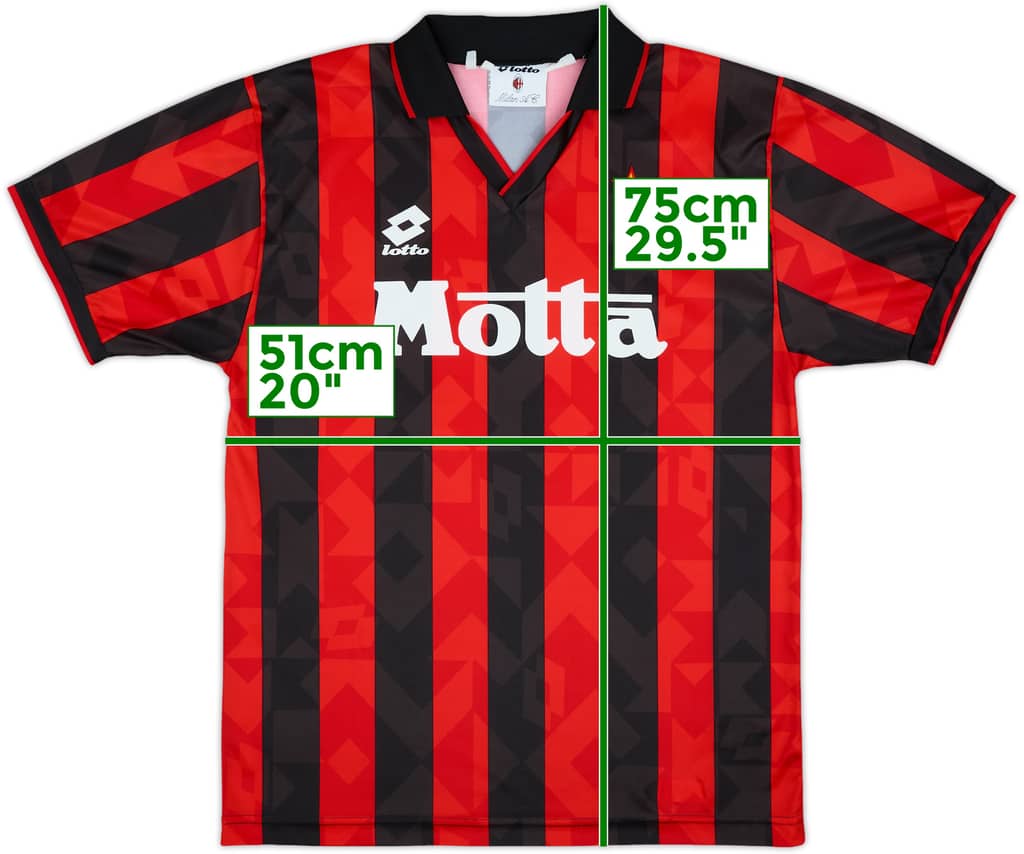 1994-95 AC Milan Home Shirt - 8/10 - (L)