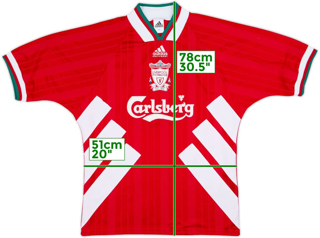 1993-95 Liverpool Home Shirt - 9/10 - (M/L)