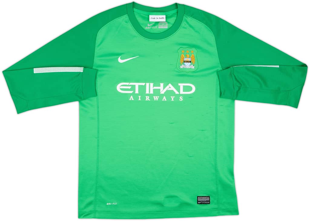 2013-14 Manchester City GK Shirt - 6/10 - (XL.Boys)