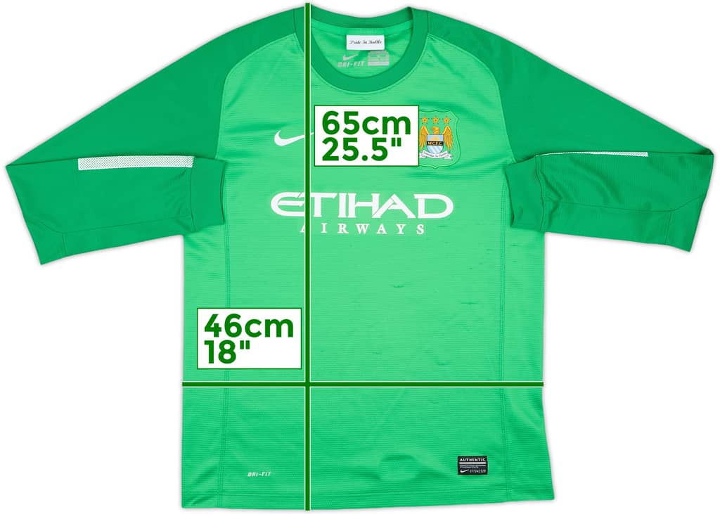 2013-14 Manchester City GK Shirt - 6/10 - (XL.Boys)