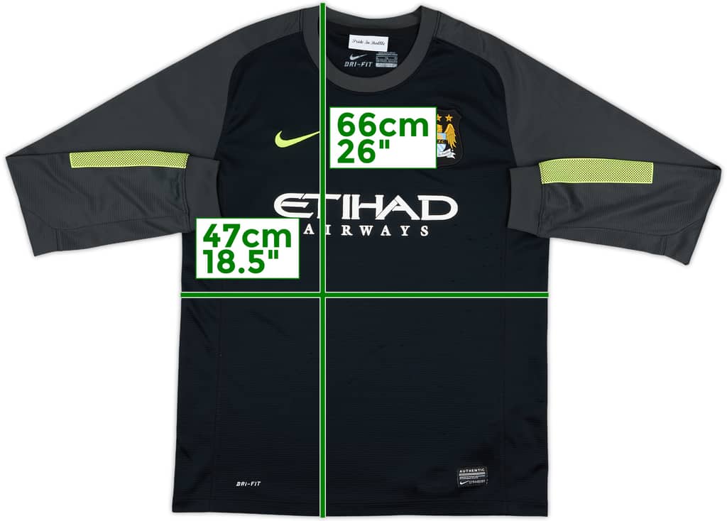 2013-14 Manchester City GK Shirt - 6/10 - (XL.Boys)
