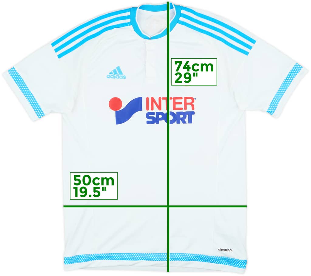 2015-16 Olympique Marseille Home Shirt - 9/10 - (M)
