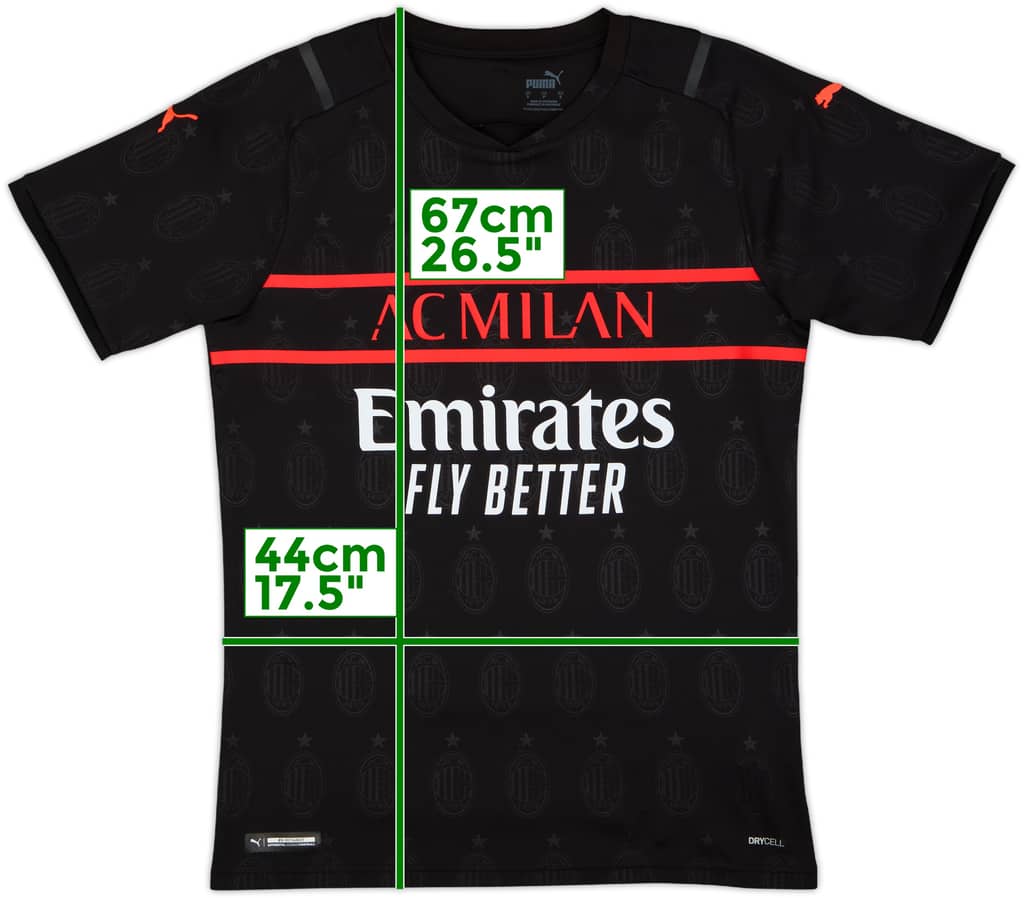 2021-22 AC Milan Third Shirt - 9/10 - (S)