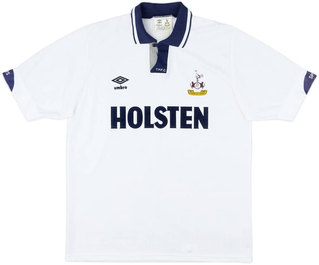 1991-93 Tottenham Home Shirt - 8/10 - (L)