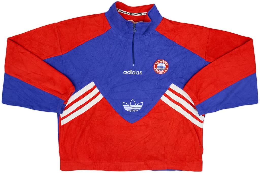 1995-96 Bayern Munich adidas 1/4 Zip Fleece Top - 8/10 - (M/L)