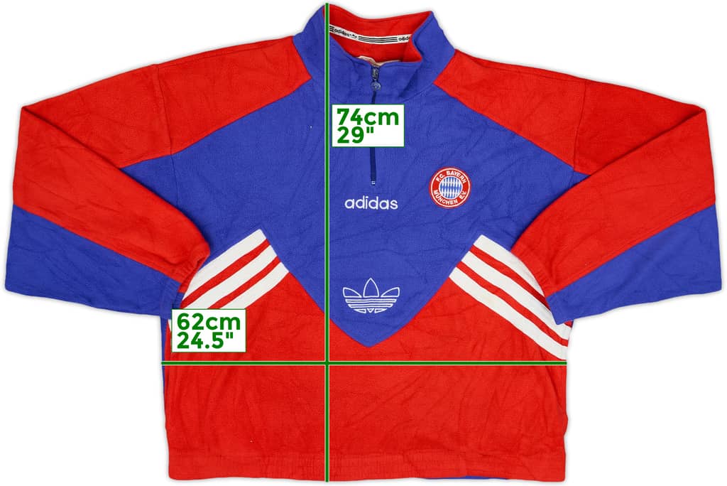 1995-96 Bayern Munich adidas 1/4 Zip Fleece Top - 8/10 - (M/L)