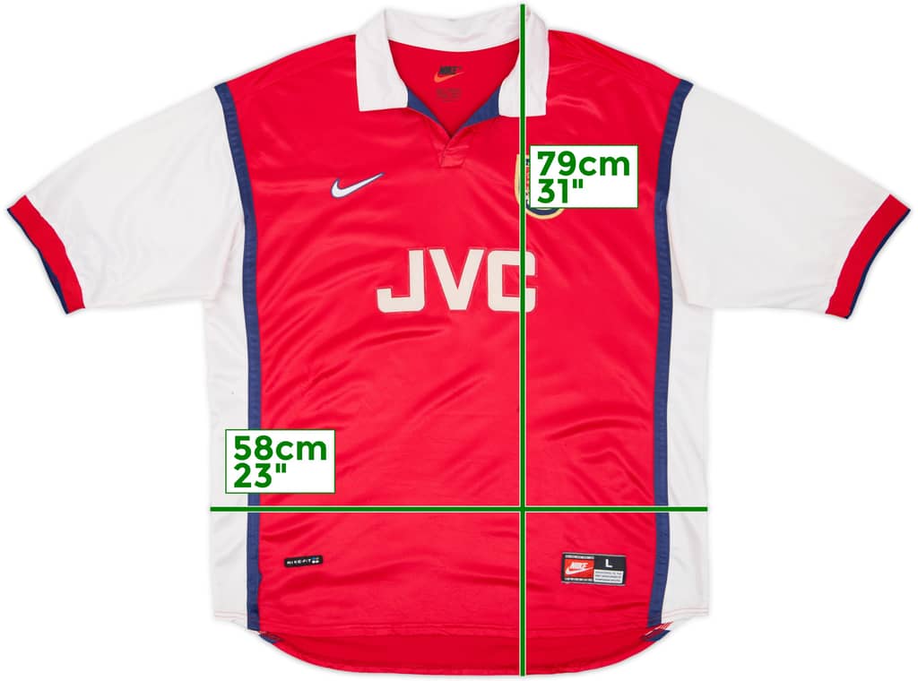 1998-99 Arsenal Home Shirt - 5/10 - (L)
