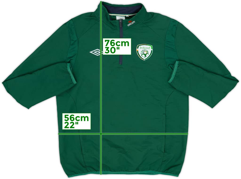 2010-12 Ireland Umbro 1/4 Zip Drill Top - 8/10 - (L)
