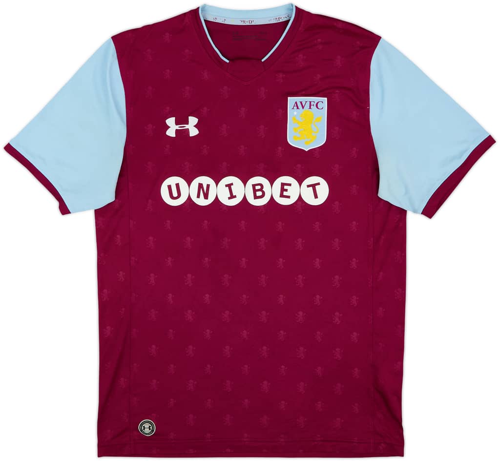 2017-18 Aston Villa Home Shirt - 6/10 - (L)