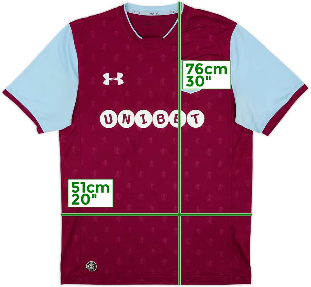 2017-18 Aston Villa Home Shirt - 6/10 - (L)