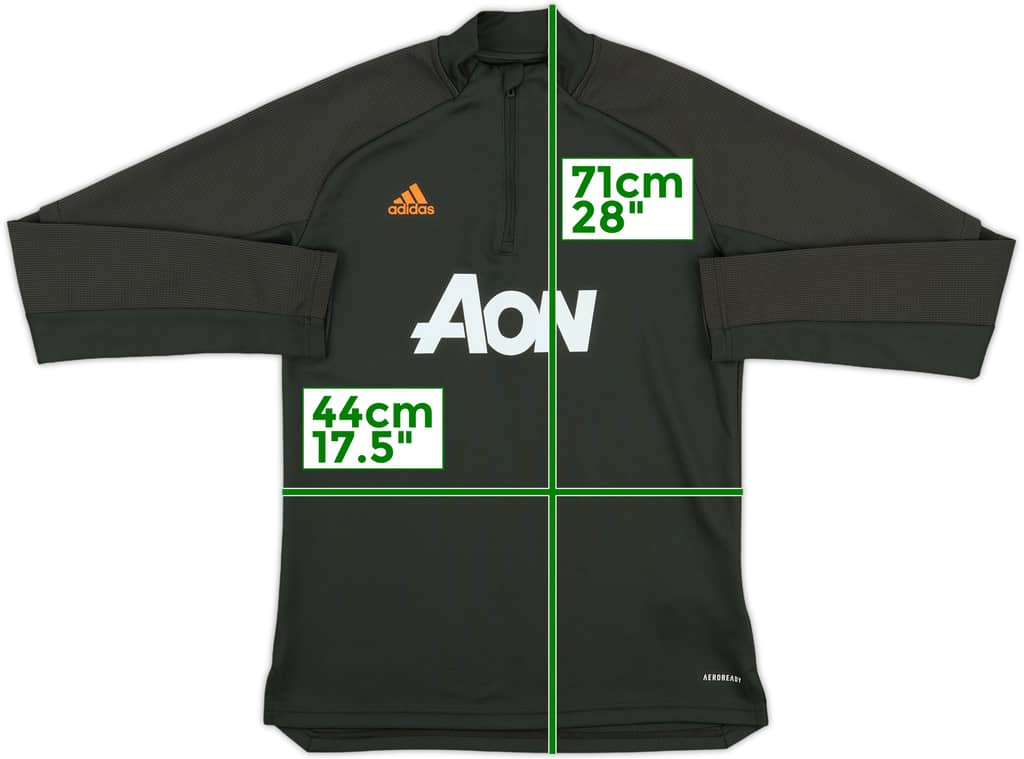 2020-21 Manchester United adidas 1/4 Zip Drill Top - 8/10 - (Women's S)