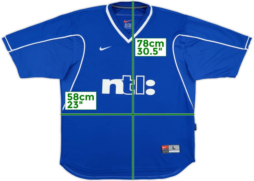 1999-01 Rangers Home Shirt - 8/10 - (L)